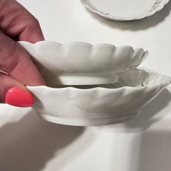 Haviland Co. Limoges 4 Scalloped Ruffled Ceramic Parisian Style Dishes 1880s - Picture 9 of 11